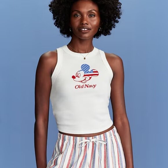 Old Navy x Disney© Mickey Mouse Logo-Graphic Snug Tank Top NWT - Picture 2 of 5